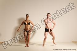 Underwear Woman - Man White Average Short Brown Dancing Dynamic poses Academic